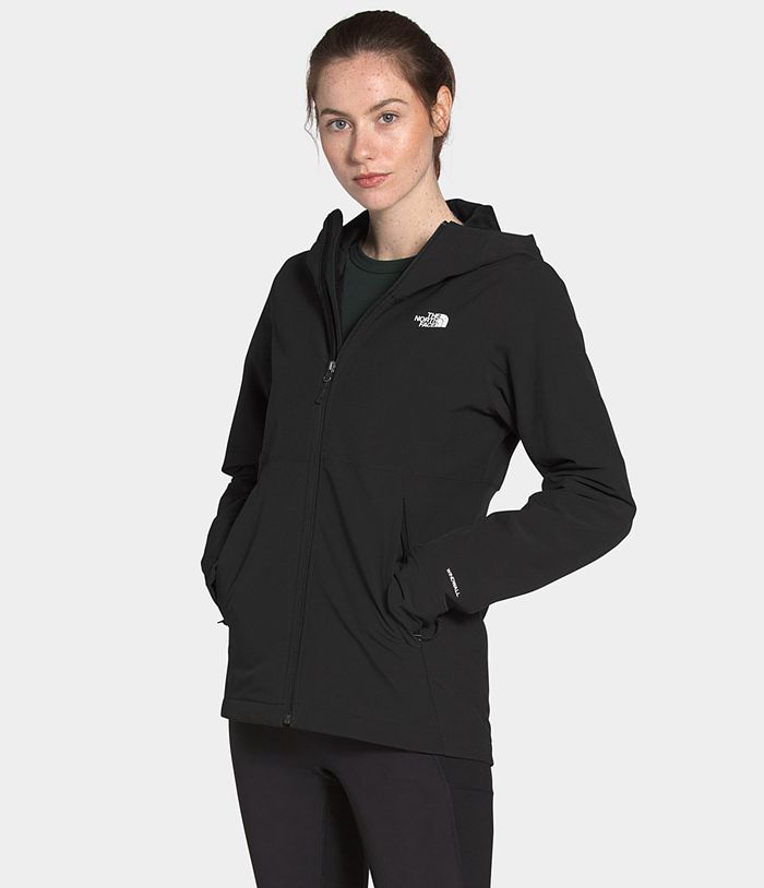 The North Face Womens Softshell Jacket Shelbe Raschel Hoodie 790ELBYRK - Black